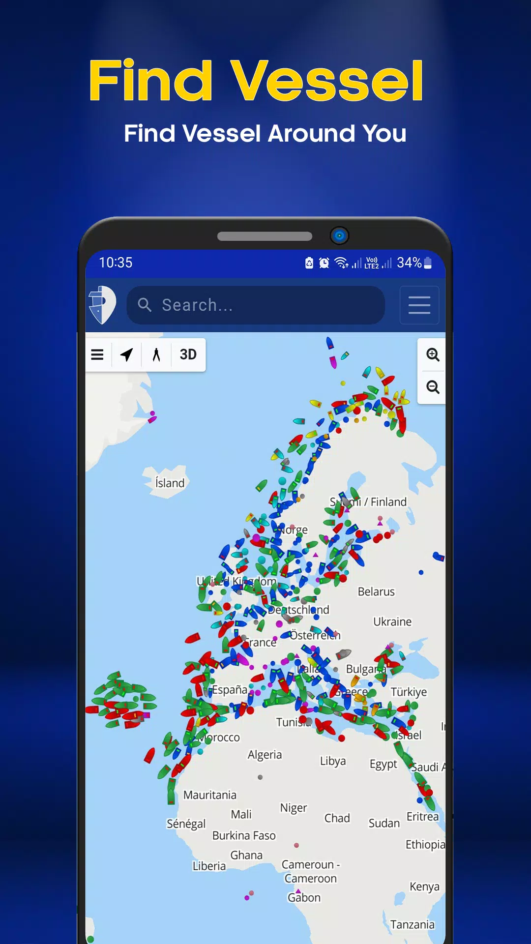 Marine traffic - Ship Position Screenshots