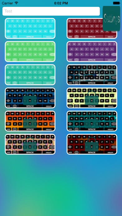 Color Keys - Free Colorful Keyboard for iOS 8 and iPhone / iPad Screenshots
