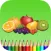 The Fruit Coloring Book for Children: Learn to Color an apple, banana, orange and more