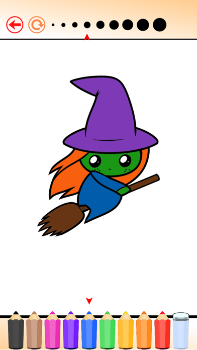 The Ghost Coloring Book Free Games HD: Learn to draw and color a devil, witch, skull and more Screenshots