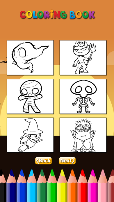 The Ghost Coloring Book Free Games HD: Learn to draw and color a devil, witch, skull and more Screenshots