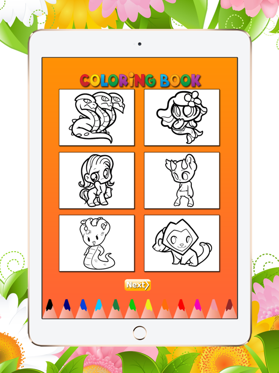 Mythical Creatures Coloring Book for Kids iPad Screenshots