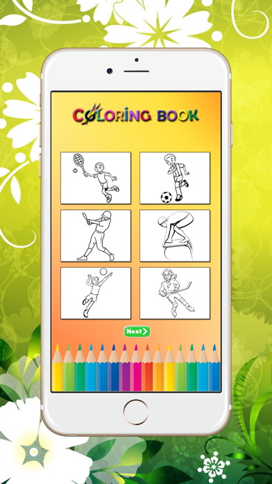 Sport Coloring Book: Learn to color and draw an athlete, football player, tennis and more Screenshots