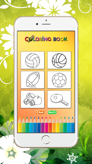 Sport Coloring Book: Learn to color and draw an athlete, football player, tennis and more Screenshots