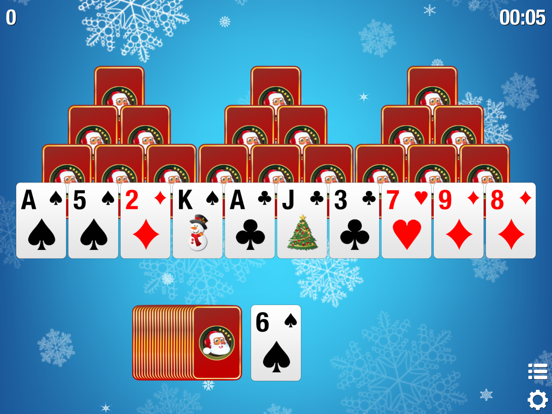 Christmas Tri-Peaks Solitaire iPad Screenshots