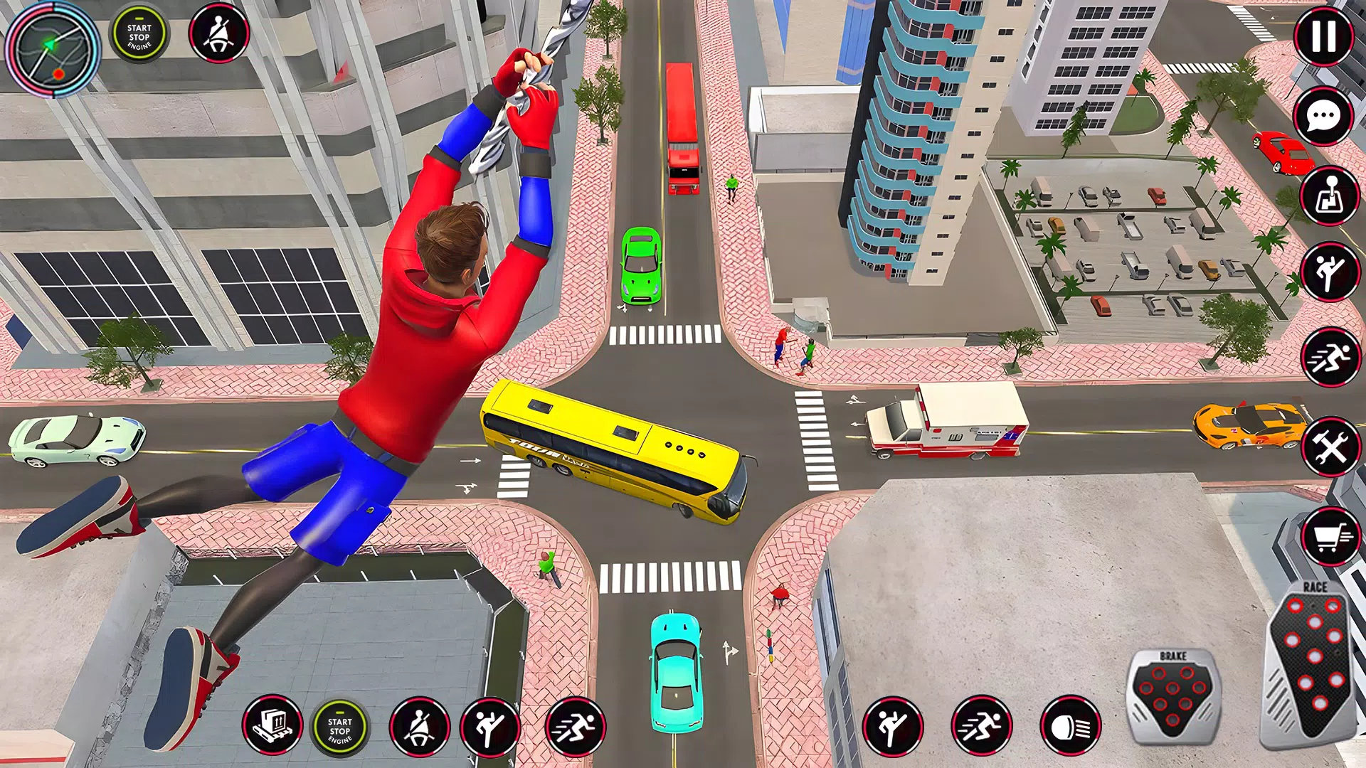 Flying Spider Rope Hero Fight Screenshots