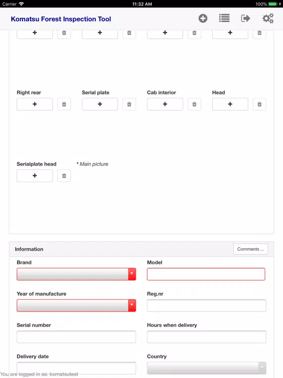 KF Inspektion Tool iPad Screenshots