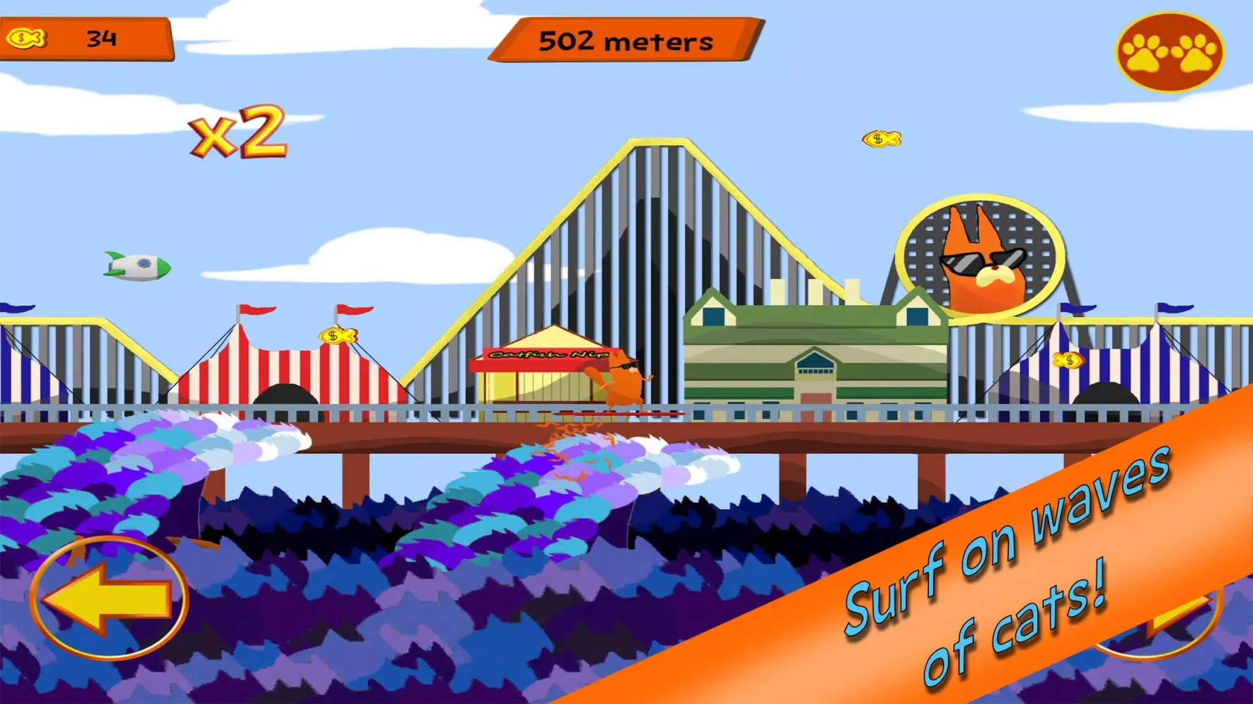 Cat Tsunami: Surf's Up Screenshots
