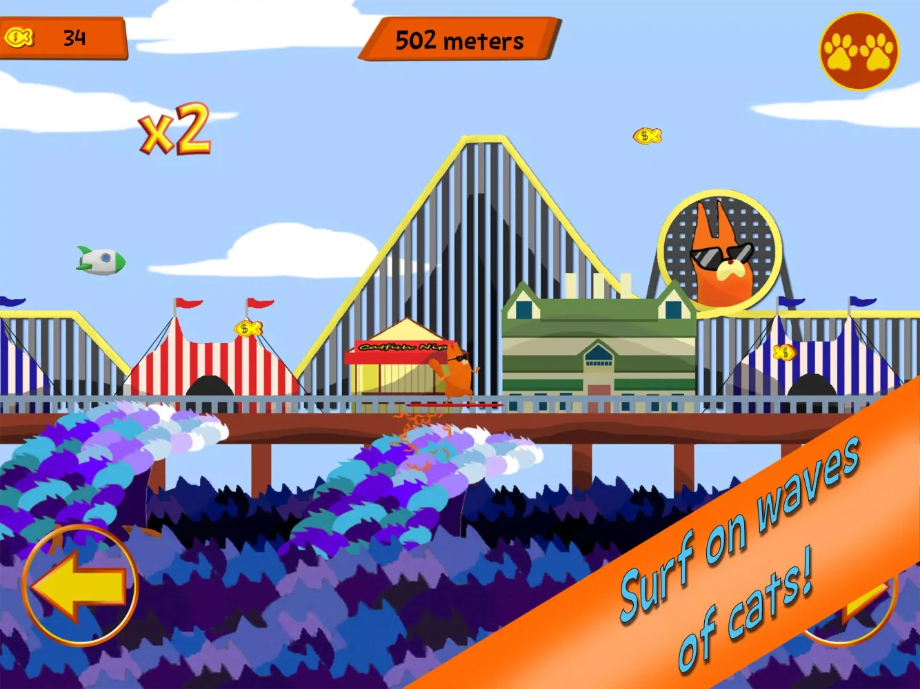 Cat Tsunami: Surf's Up Screenshots
