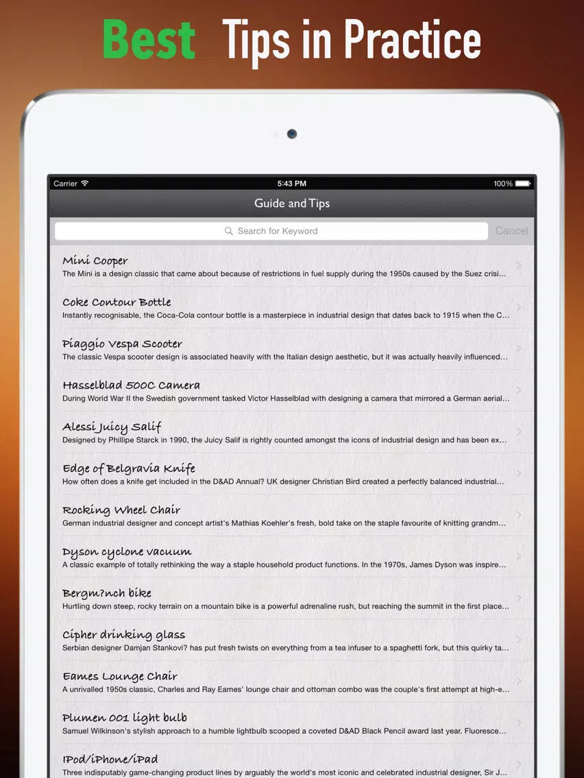 Industrial Design:The Design of Everyday Things iPad Screenshots