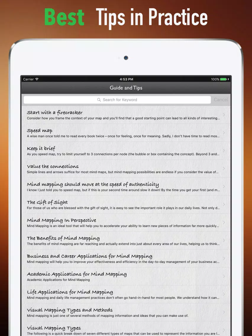 Mind Mapping Basics-Guide and Tutorial iPad স্ক্রিনশট
