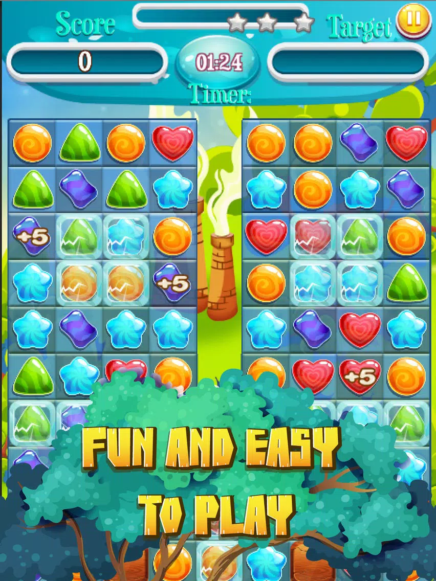 Lovely Couple Sweet Candy Puzzle Match 3 Game iPad Screenshots