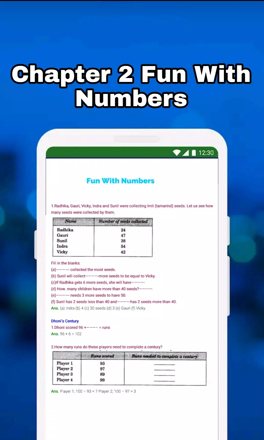 Class 3 Maths in English Screenshots