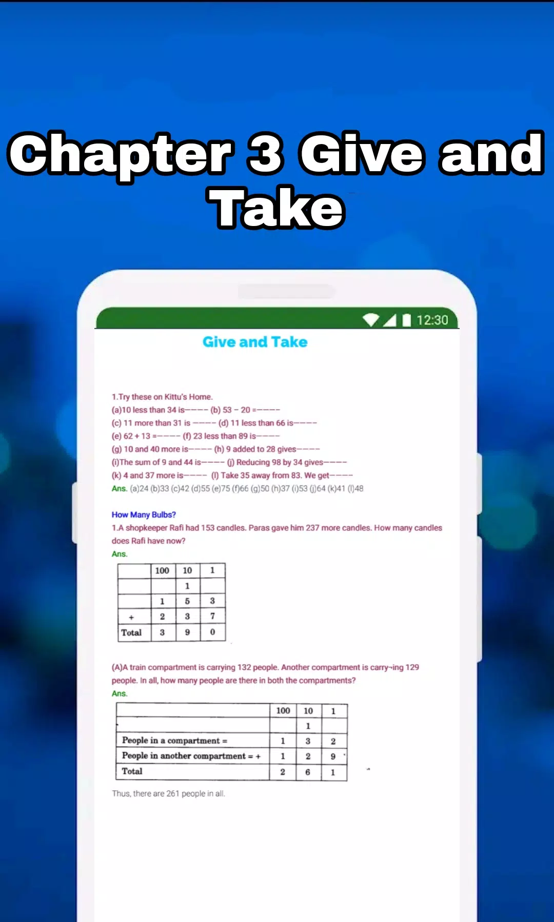 Class 3 Maths in English Screenshots