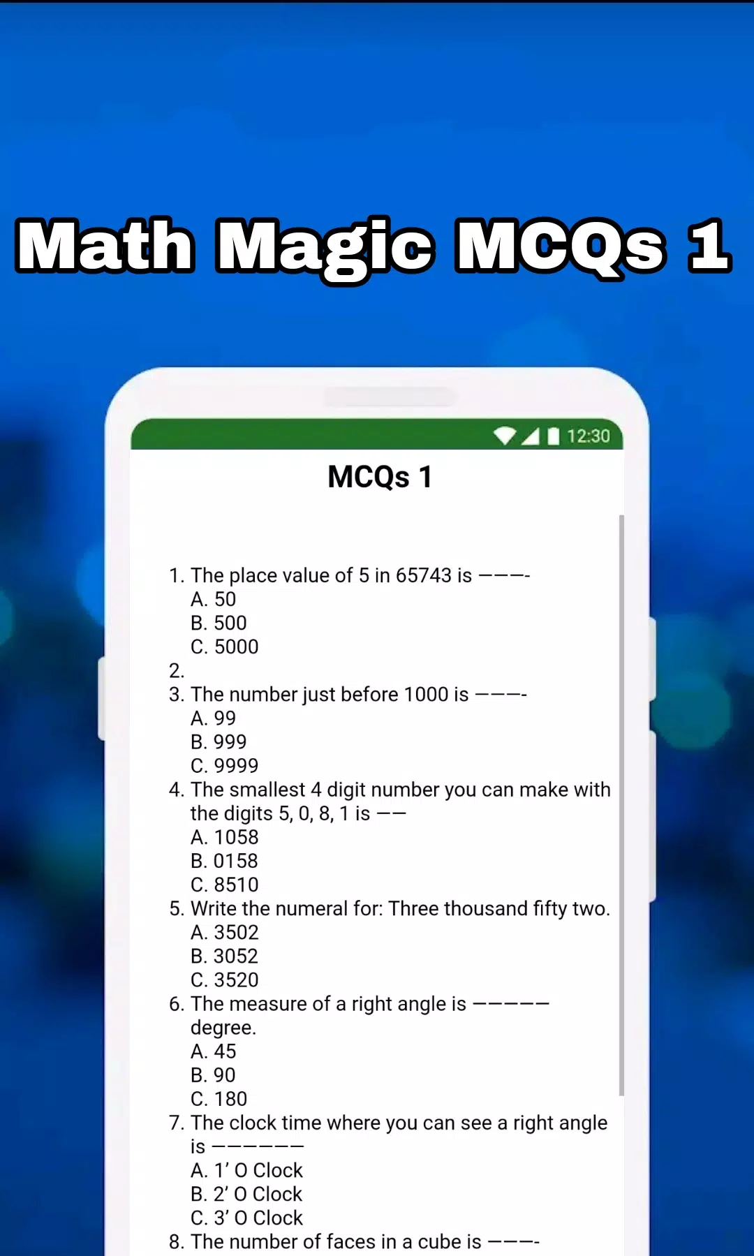 Class 3 Maths in English Screenshots