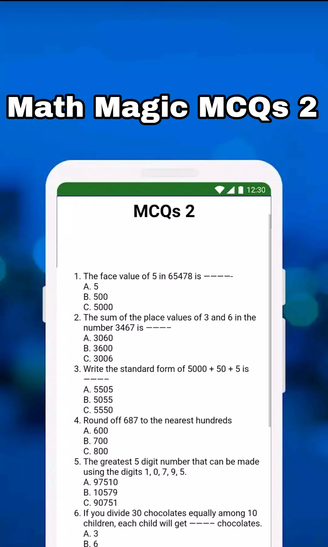 Class 3 Maths in English Screenshots
