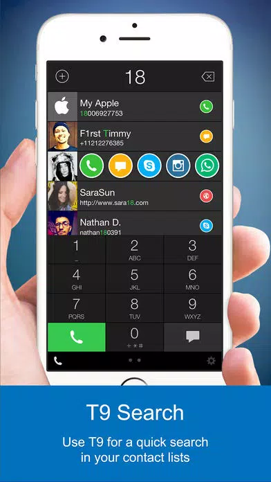 One Touch Dial - T9 speed dial call your favorite contacts and quick photo dialer app launcher for social networks. Screenshots