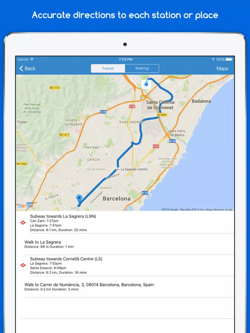 EasyMetro TMB Barcelona - The Barcelona Metro iPad Screenshots