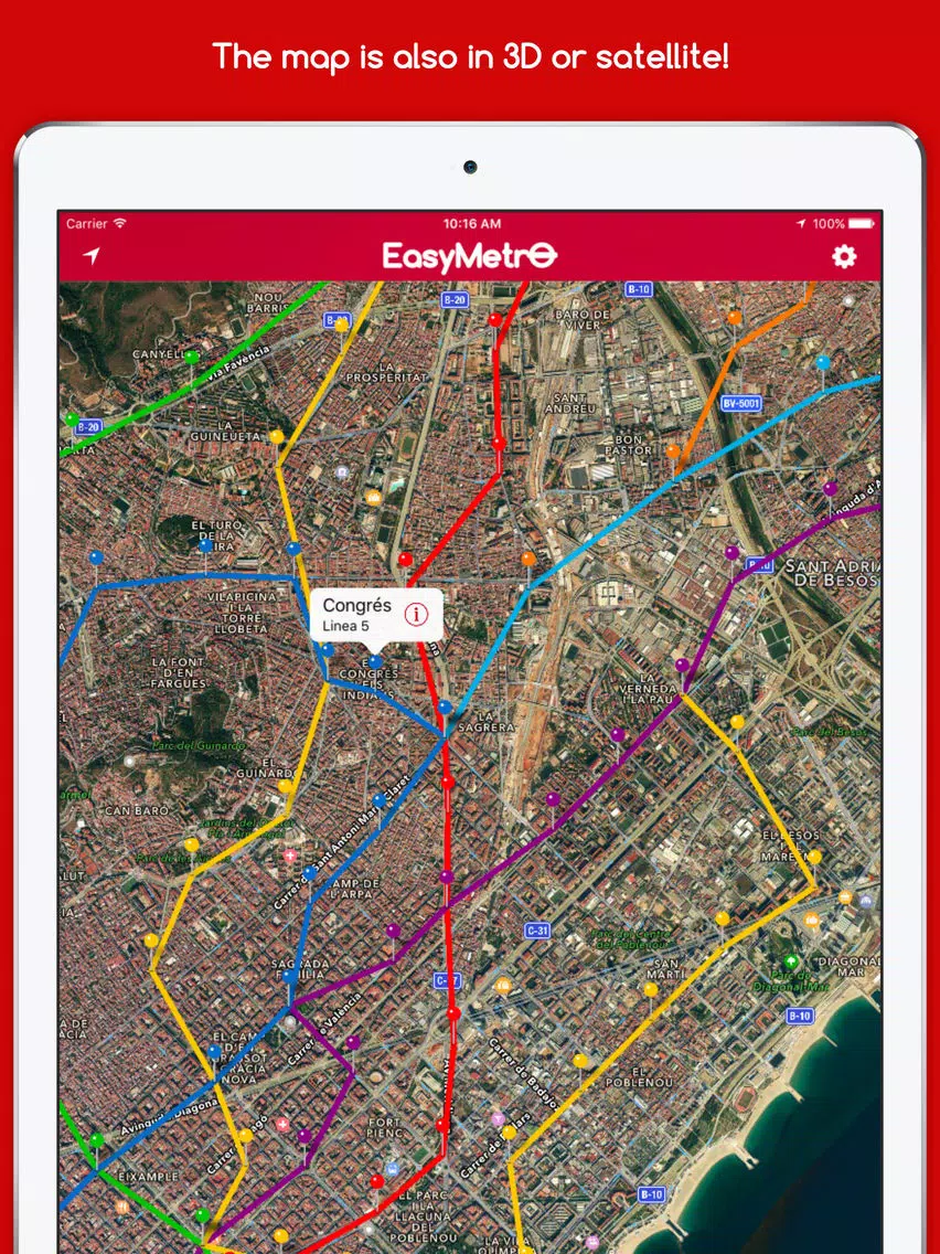 EasyMetro TMB Barcelona - The Barcelona Metro iPad Screenshots