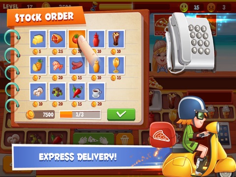 Tangkapan layar Papa's Pizza Shop iPad 