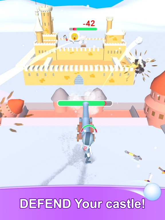 Ảnh chụp màn hình của Fort Castle Snowball Cannon iPad 
