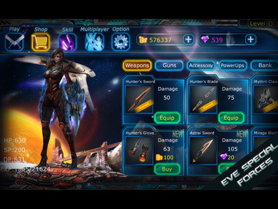 Capturas de tela do Eva Special Forces-Galaxy Hunter Code Friya iPad 