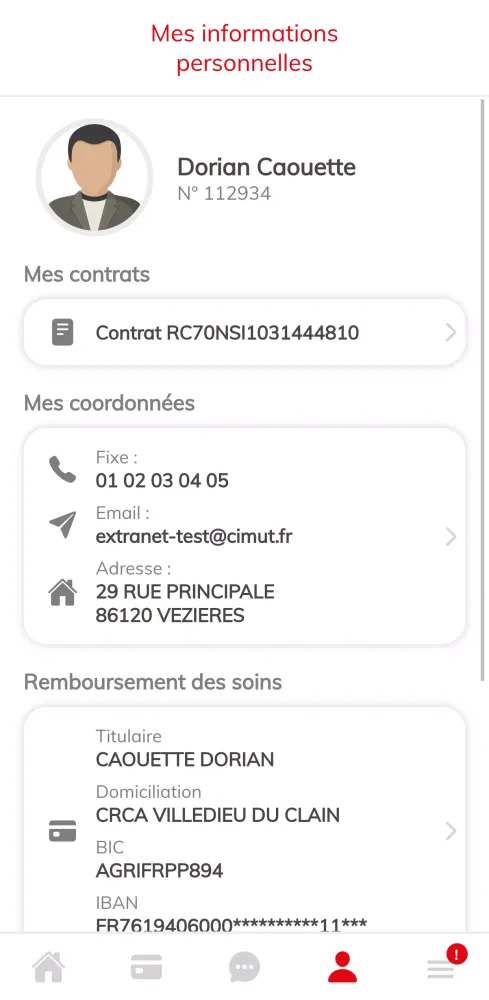 Espace adhérent MBA Mutuelle Screenshots