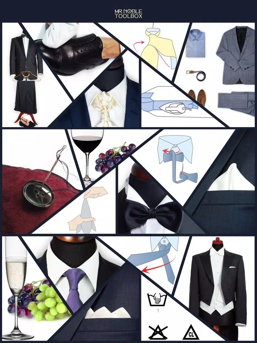 Gentleman Tools - How to Tie a Tie, Size Converter, Dress Codes, Ironing Guide, Wine Glossary iPad Screenshots