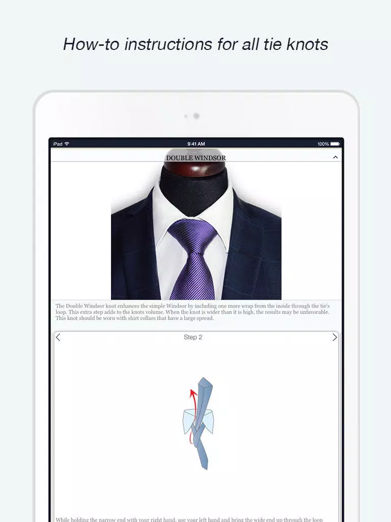 Gentleman Tools - How to Tie a Tie, Size Converter, Dress Codes, Ironing Guide, Wine Glossary iPad Screenshots