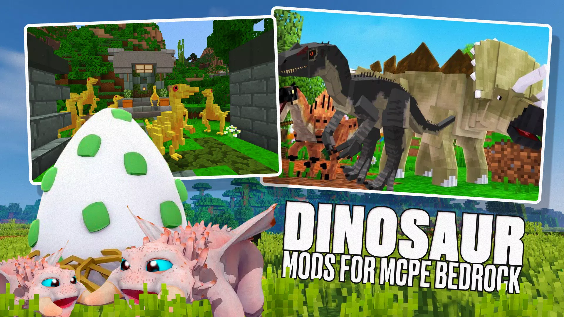 Dinosaur Jurassic Mincraft Mod Screenshots