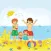 Beach ball match for good training kids