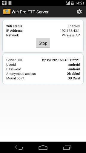 WiFi Pro FTP Server Screenshots