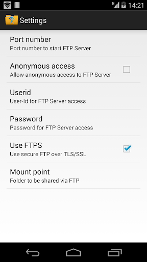 WiFi Pro FTP Server Screenshots