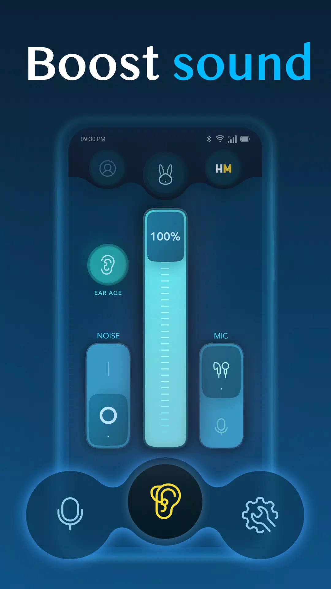 Ảnh chụp màn hình của HEARMOON Super Hearing Aid App