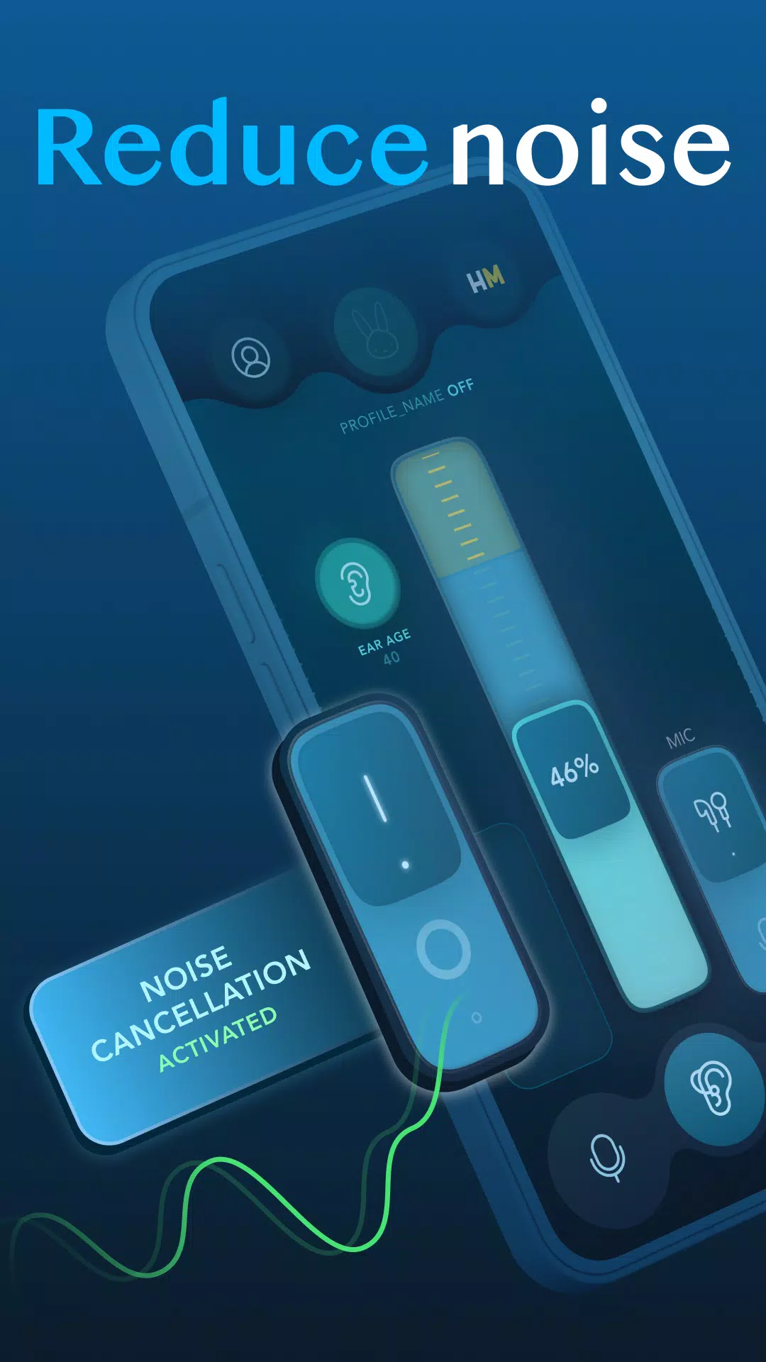Ảnh chụp màn hình của HEARMOON Super Hearing Aid App