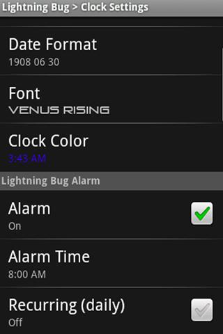 Lightning Bug - Sleep Clock Screenshots