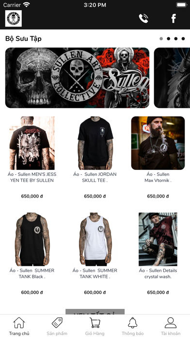Tangkapan skrin sullenclothing vietnam