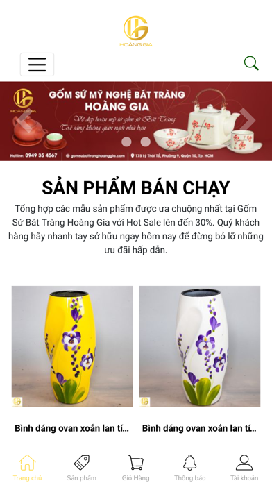 Capturas de pantalla de GỐM SỨ HOÀNG GIA