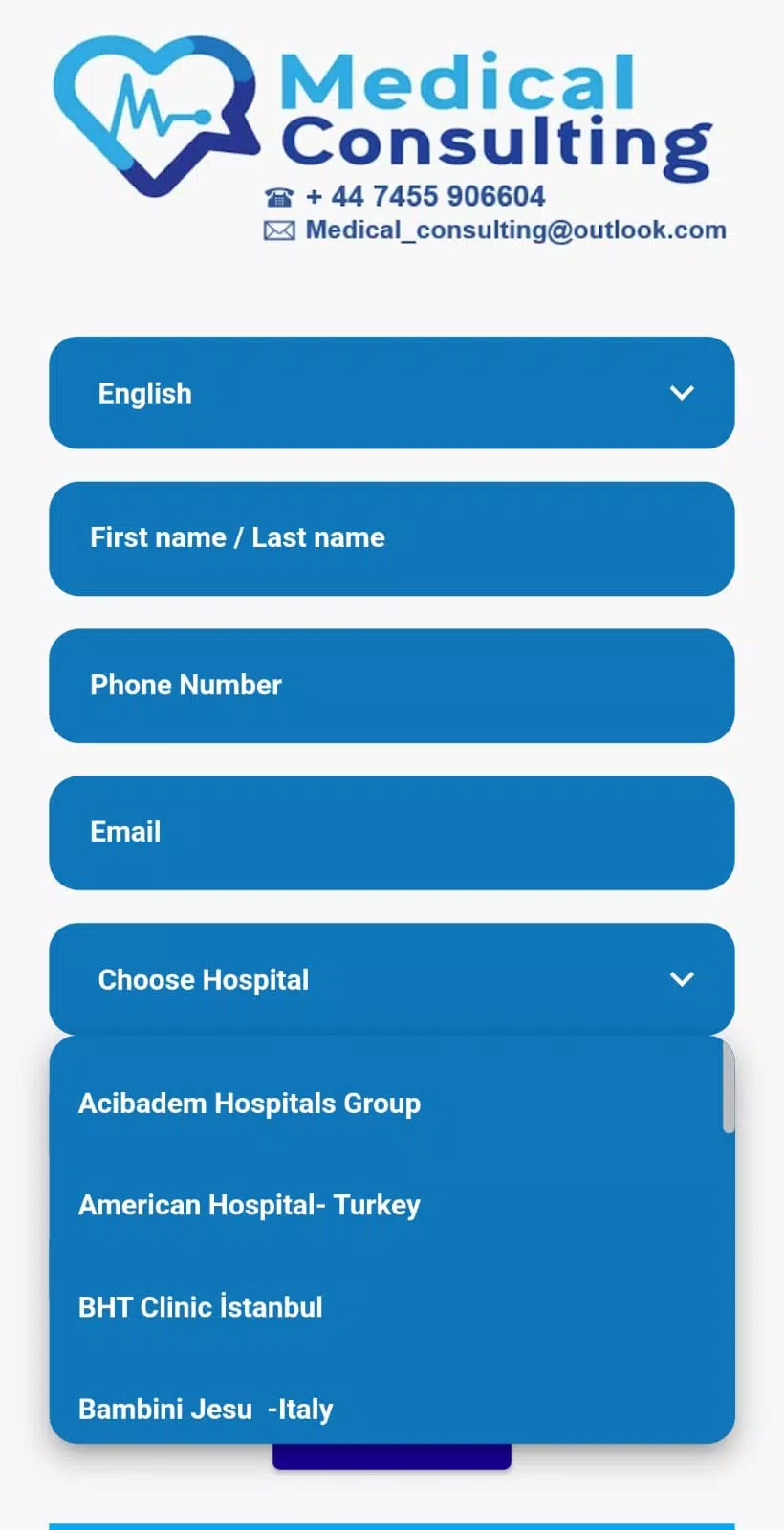 Med Consulting Screenshots