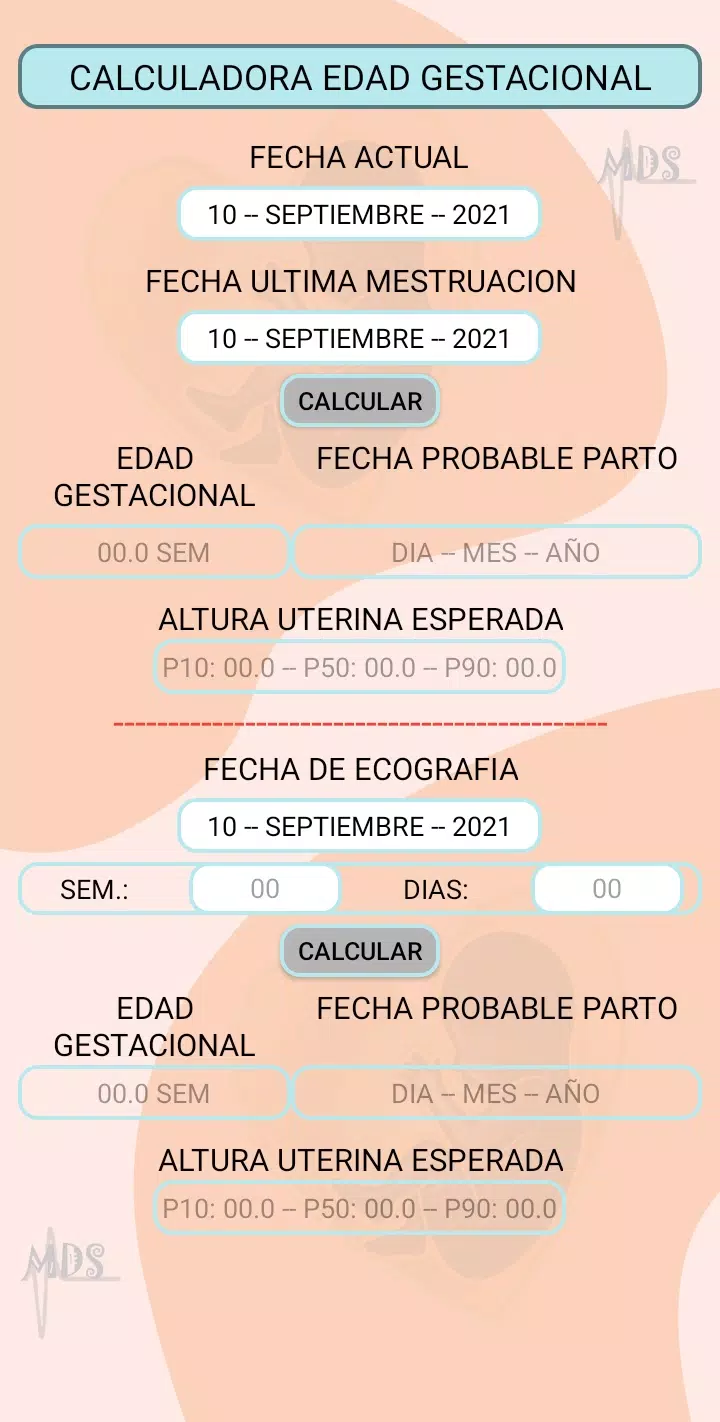 Calculadora Edad Gestacional Screenshots