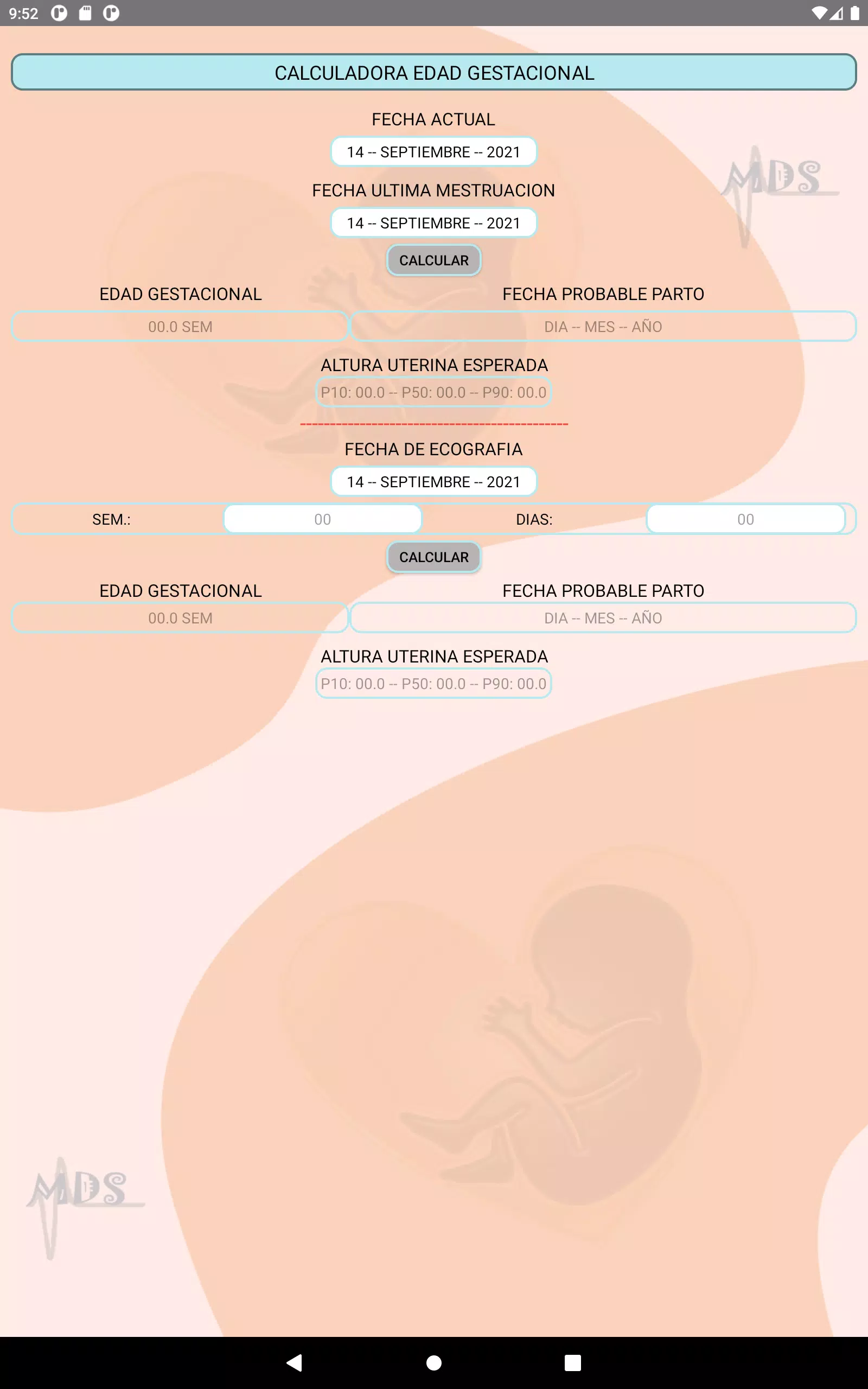 Calculadora Edad Gestacional Screenshots