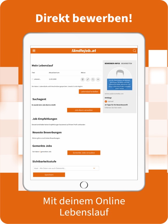 ländlejob.at - Jobs Vorarlberg iPad Screenshots