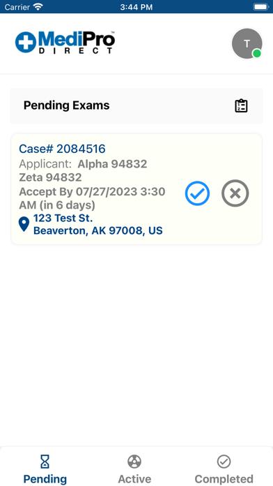 MediPro Direct - Examiner App Ekran Görüntüleri