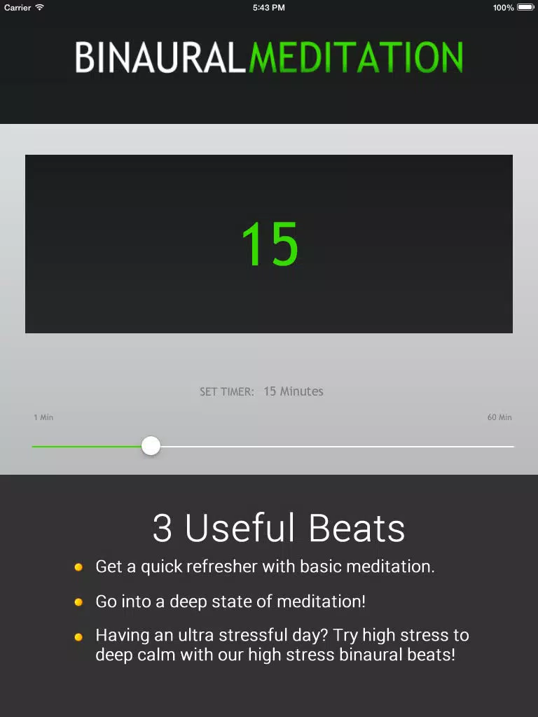 Binaural Meditation - Deep Mindfulness iPad Screenshots