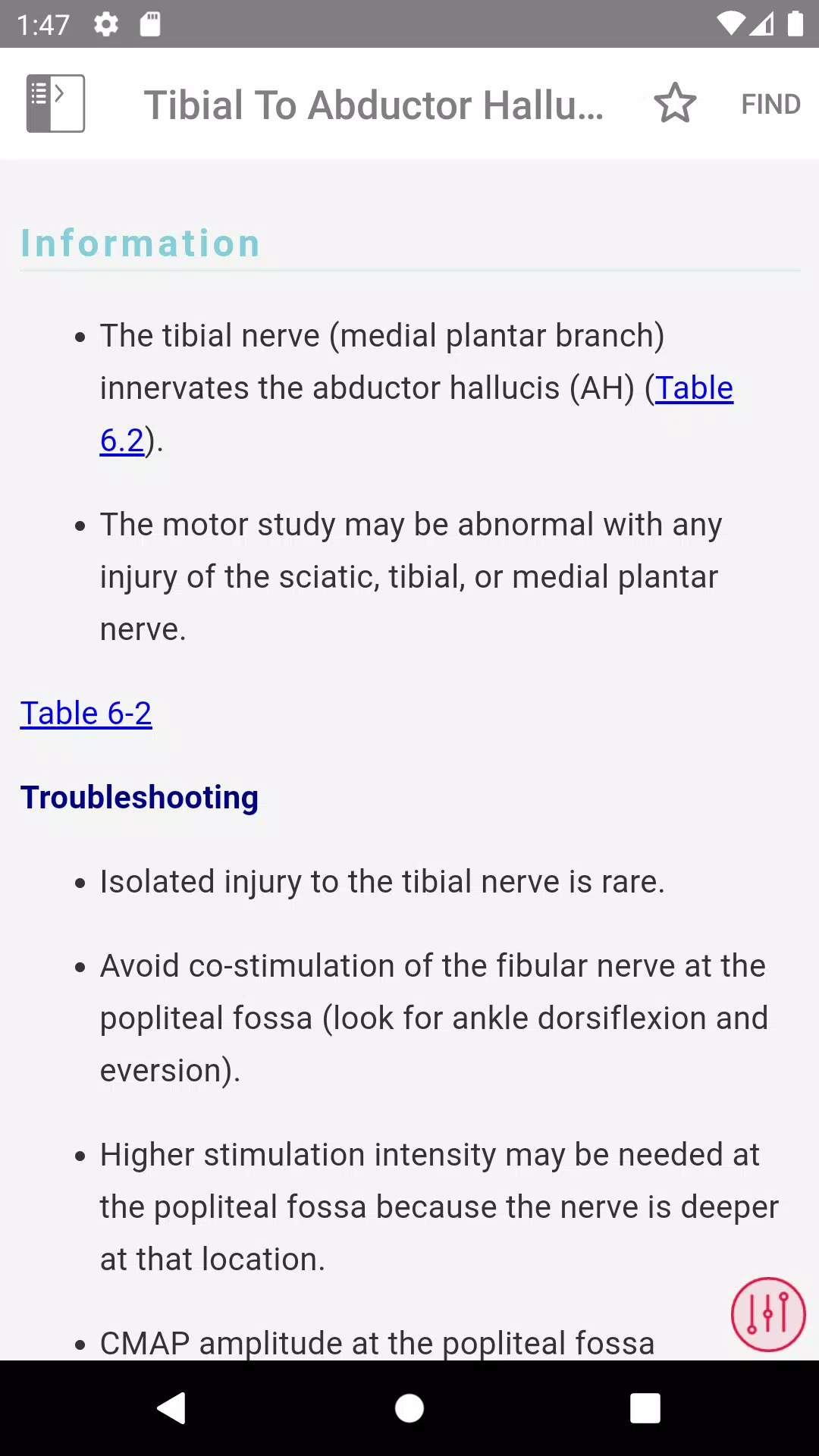 McLean EMG Guide Screenshots