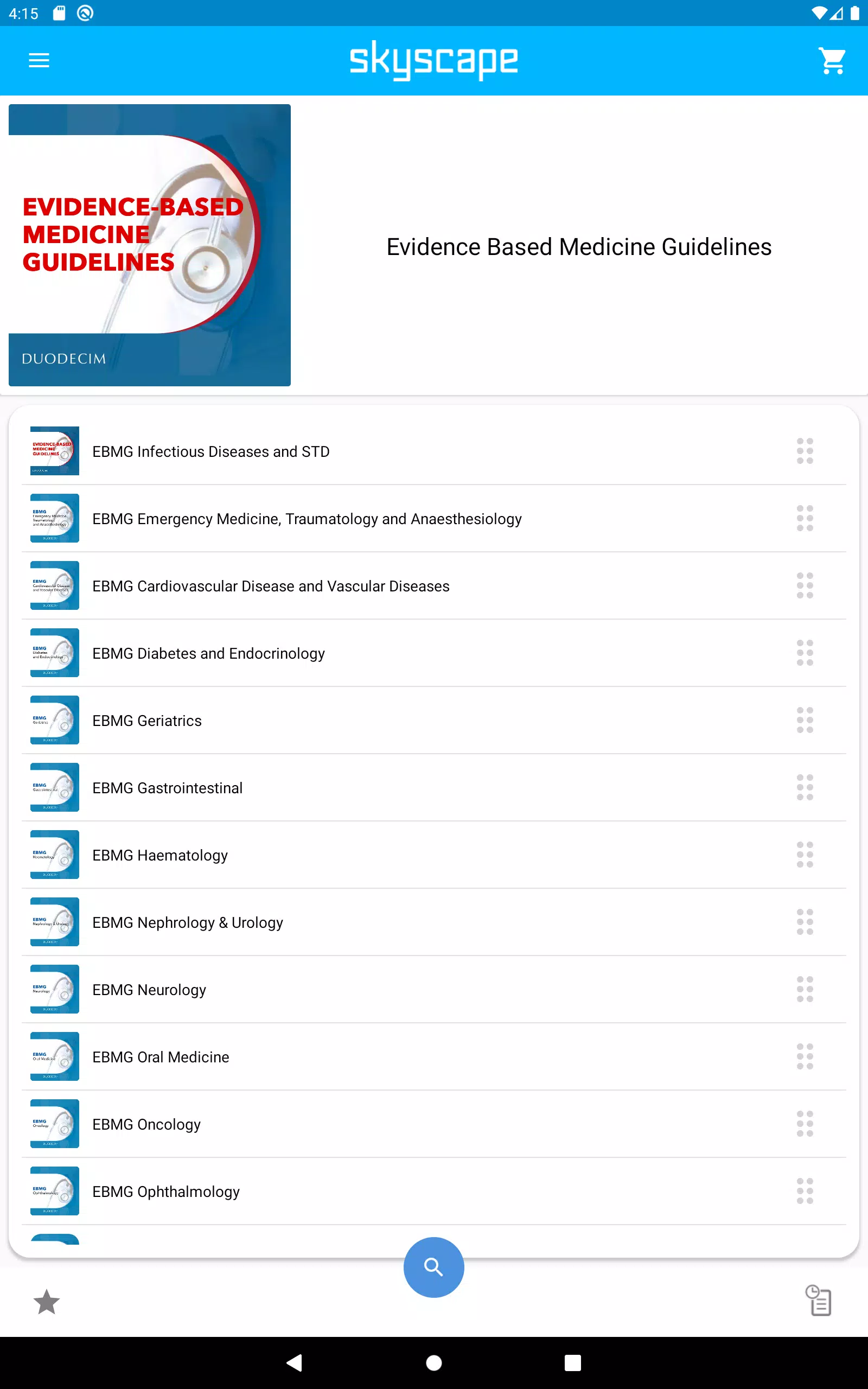 Evidenced Based Medicine Guide Screenshots