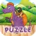 Caveman & Dinosaur Puzzle Quiz