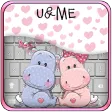 Cute Hippo Keyboard Theme