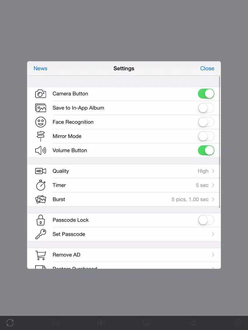 Secure Camera iPad Screenshots