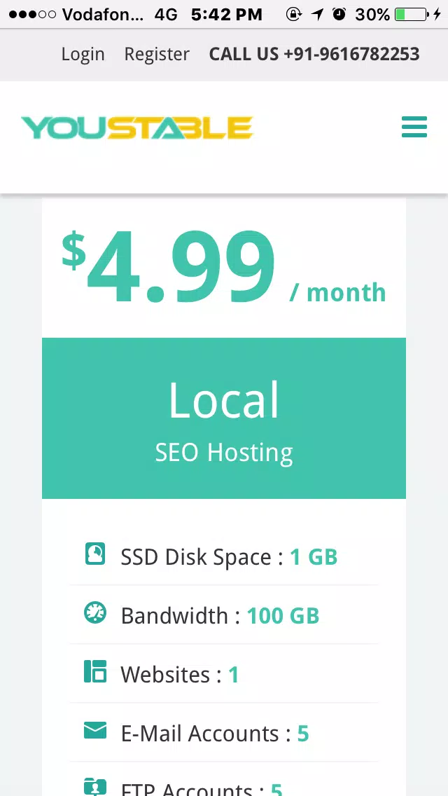 Website Design, Hosting & SEO Screenshots
